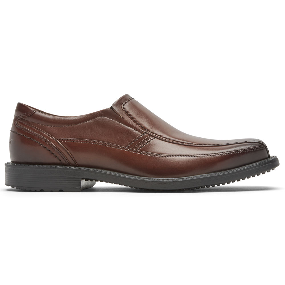 Rockport Slip-On For Mens Brown - Style Leader 2 Bike Toe - OI4986031